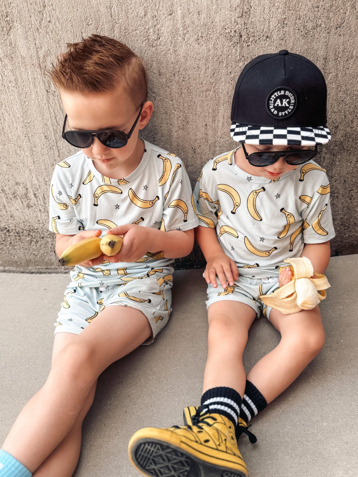 Summer bananas-Ribbed Bamboo set