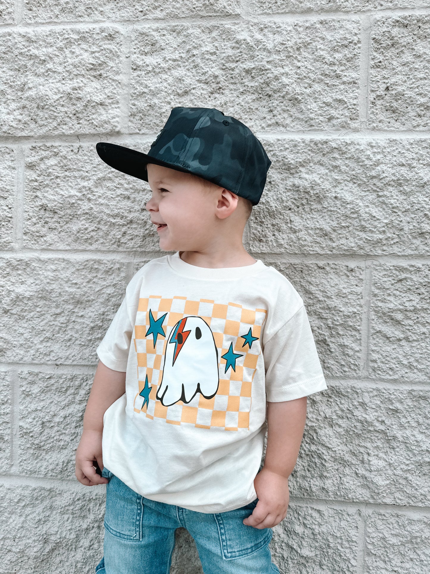 Checkered Ghost Graphic Tee