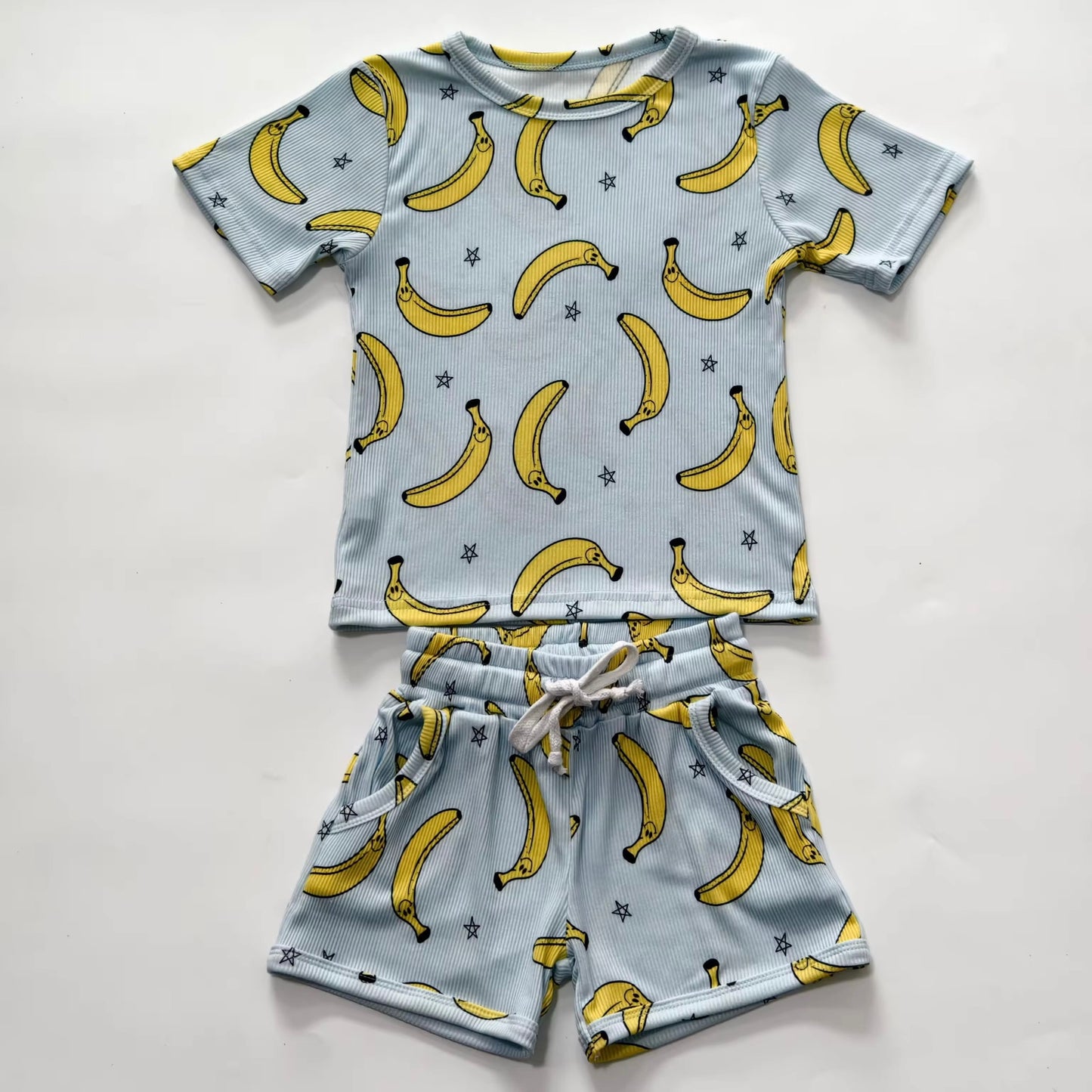 Summer bananas-Ribbed Bamboo set