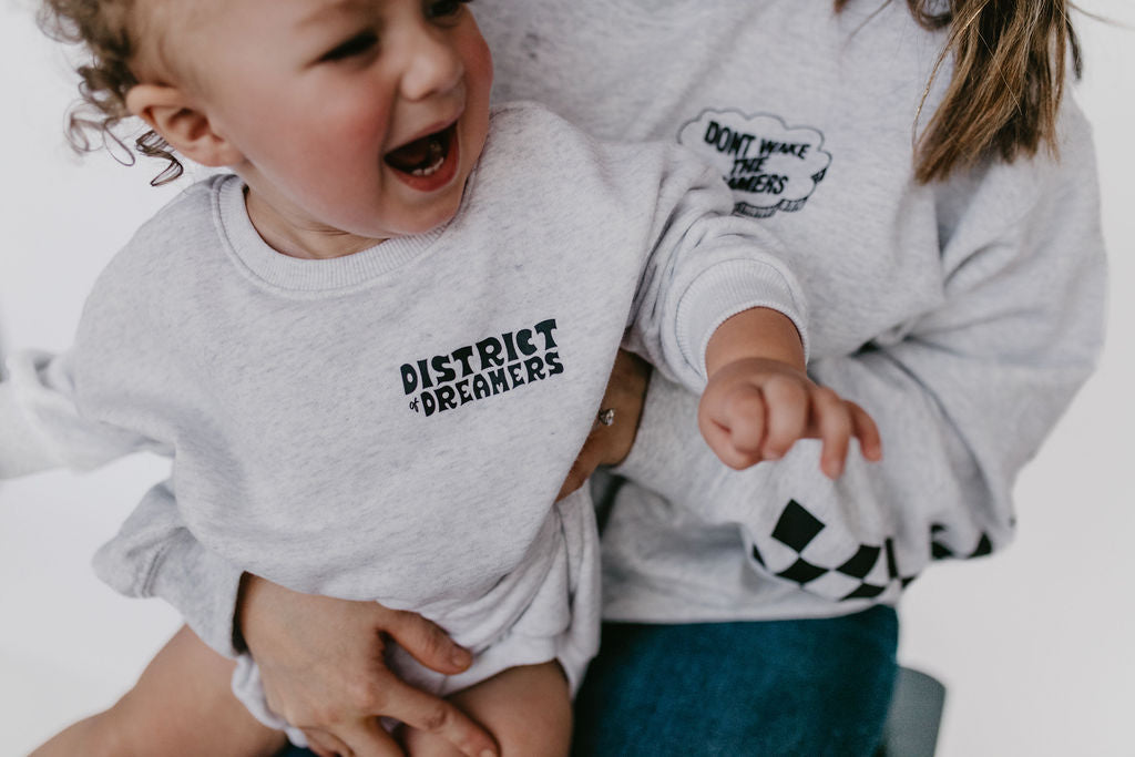 Dreamers nation bubble romper +crewneck
