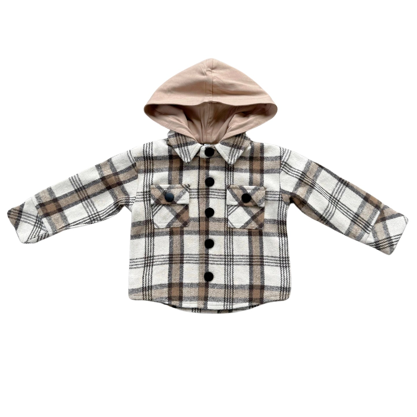 Hooded Flannel-Latte