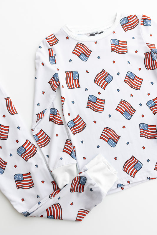 USA Flags—2PC AK DREAMERS PJS PRE ORDER