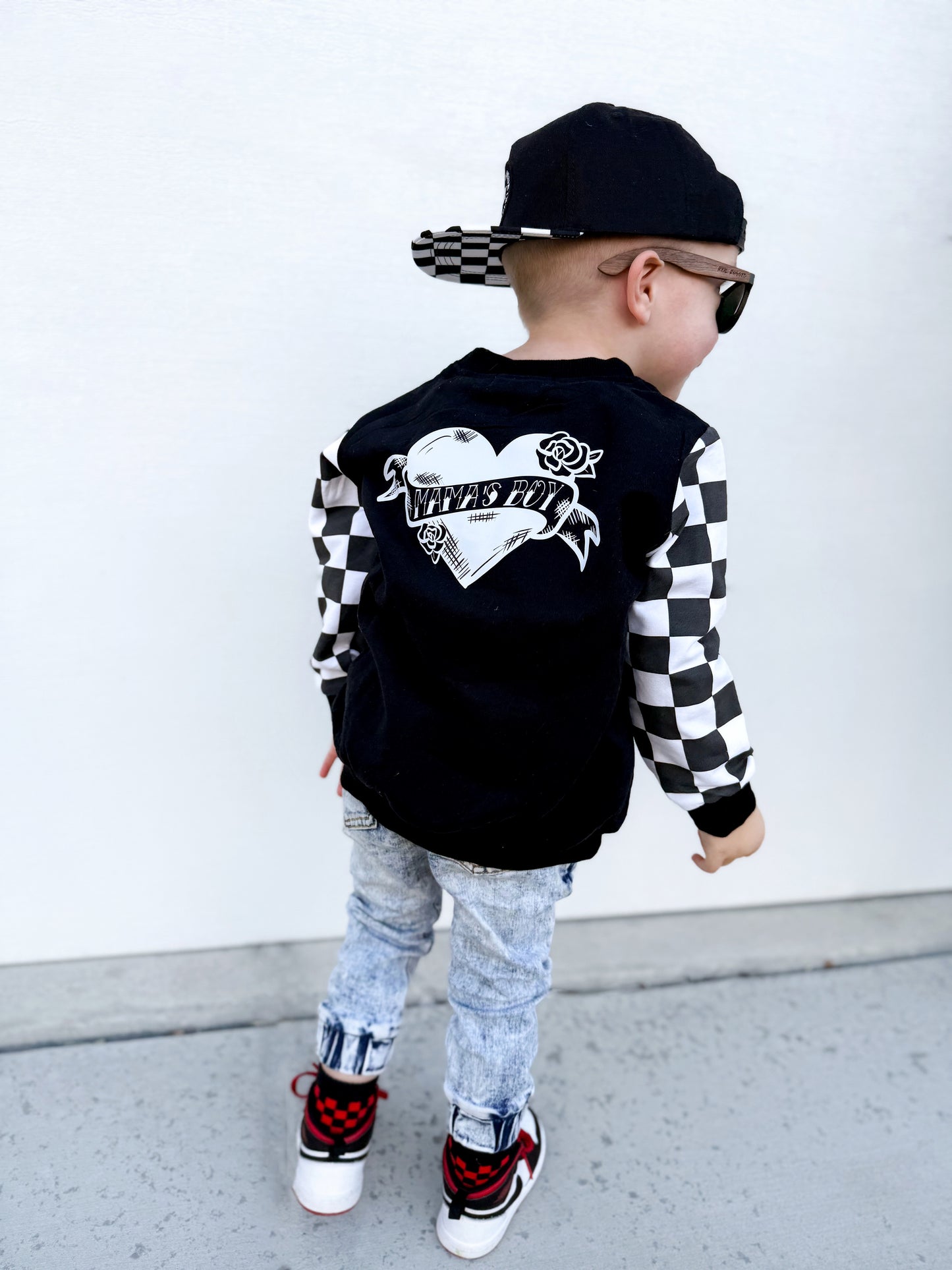 Mama's Boy Checker Crewneck