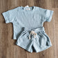 Waffle Lounge Set - Blue