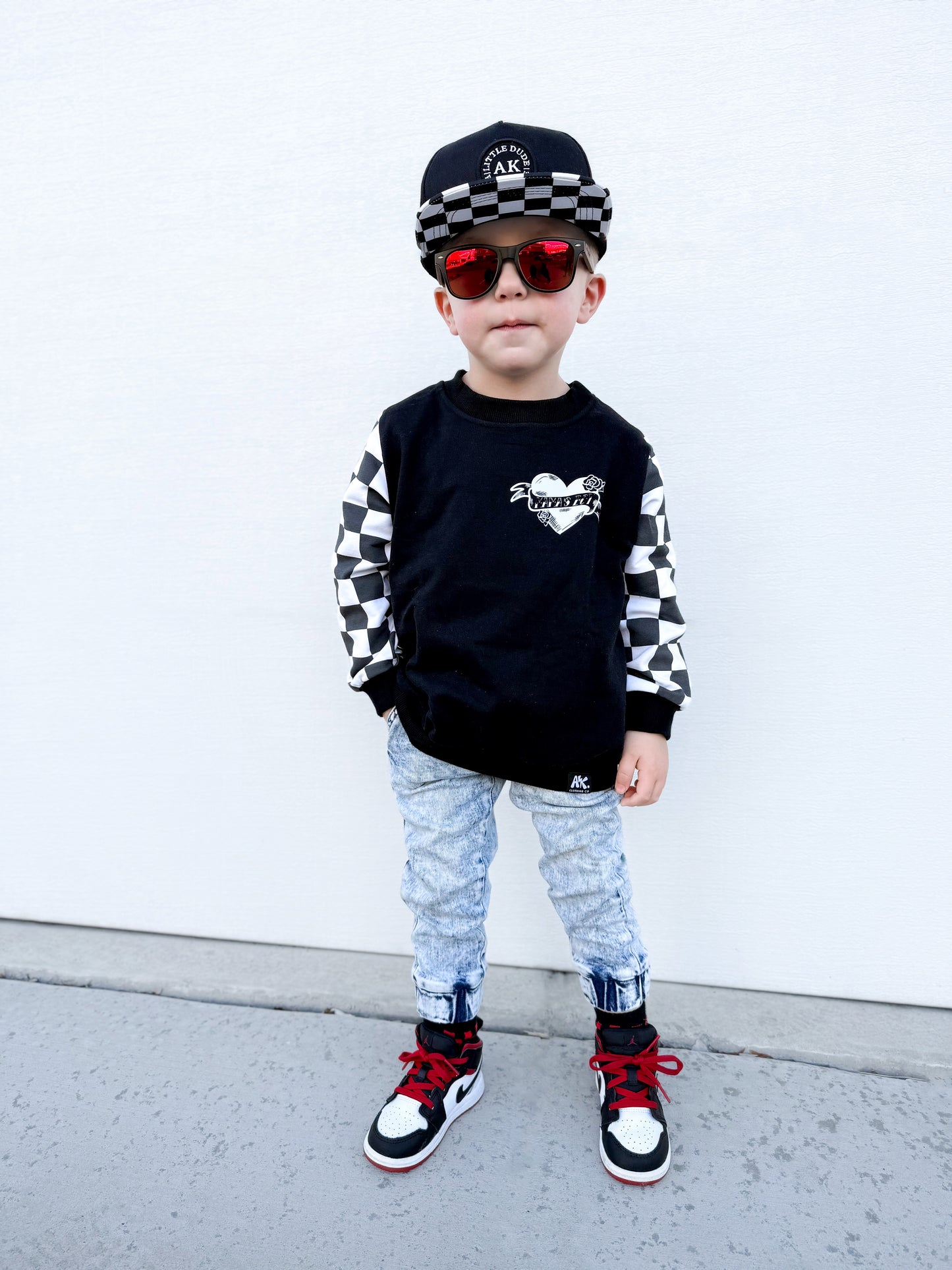 Mama's Boy Checker Crewneck