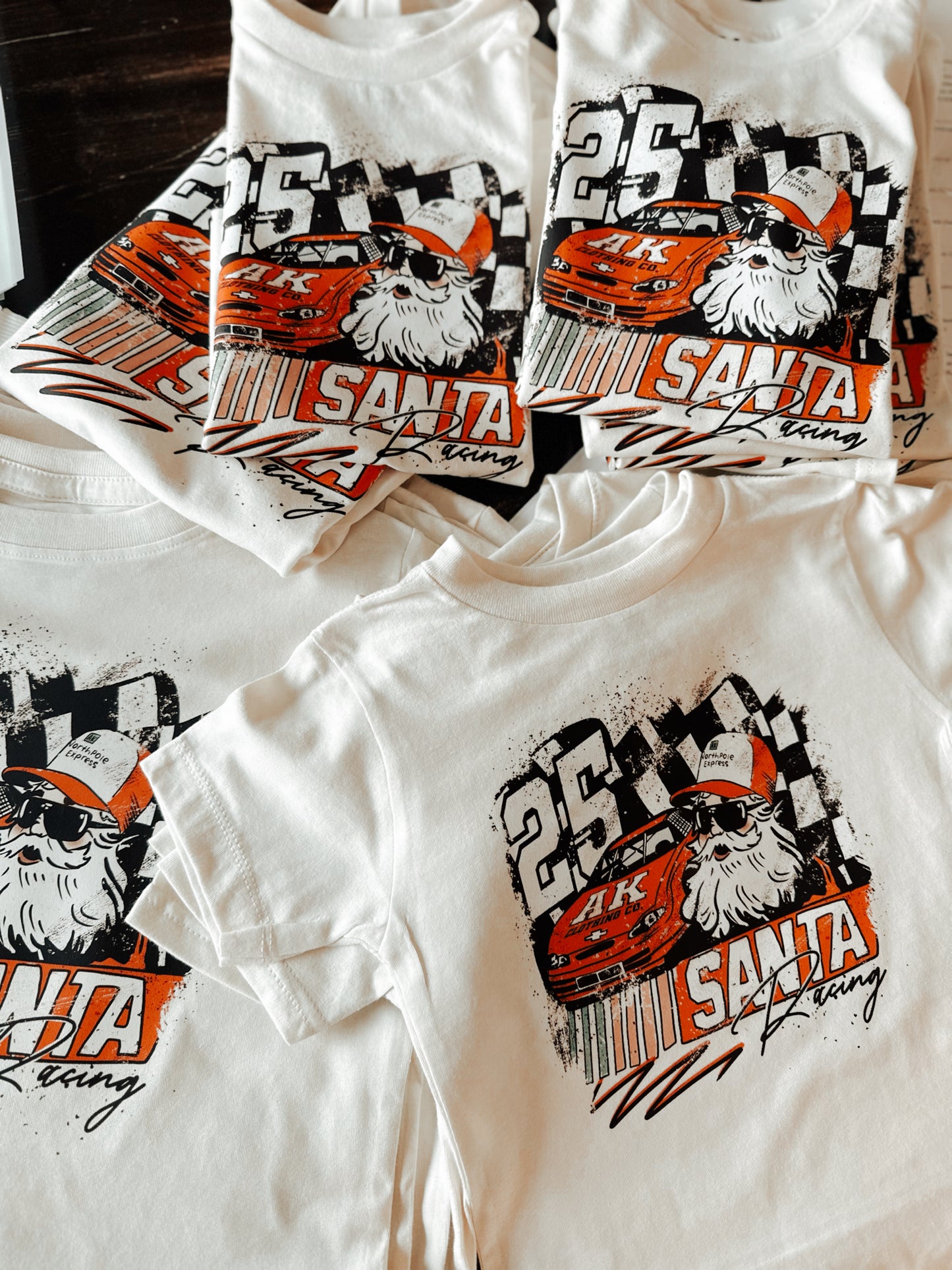 Santa race-graphic tee