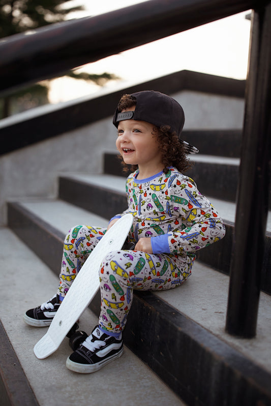Skate & Snooze-AK Dreamers Bamboo 2PC PJ’s