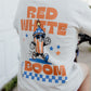 Red, White + Boom-AK Graphic tee