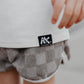 Checker Terry Shorts- SLATE