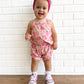 Strawberry summer- Ribbed bamboo set