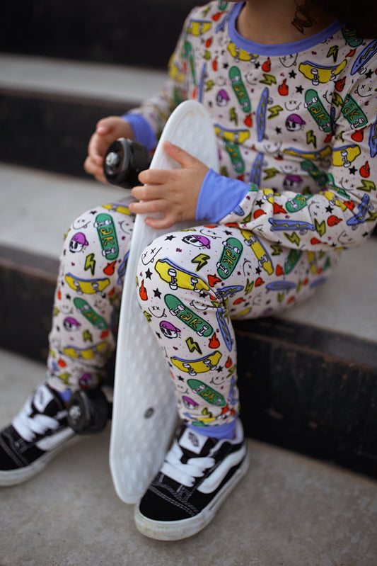 Skate & Snooze-AK Dreamers Bamboo zipper PJ’s