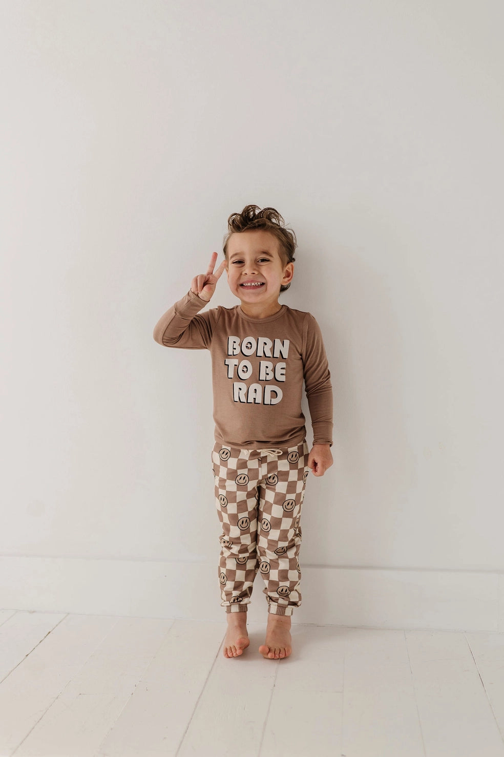 Smiley bamboo joggers-Baby Sprouts