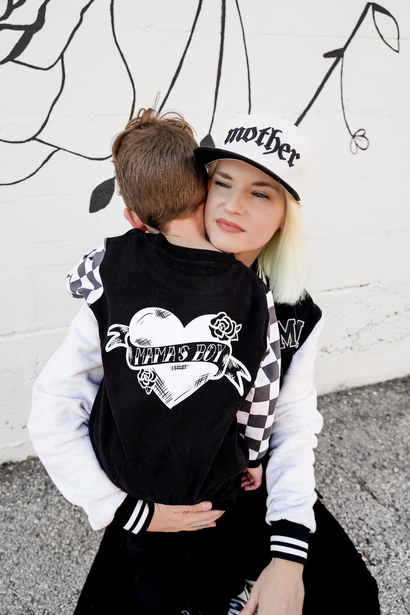 Mama's Boy Checker Crewneck