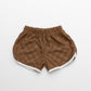 Checker Terry Shorts- Mocha