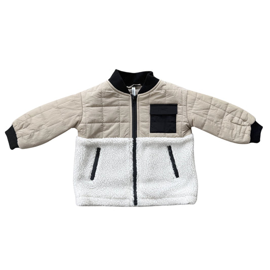 Quilted Sherpa Jacket- Baby sprouts