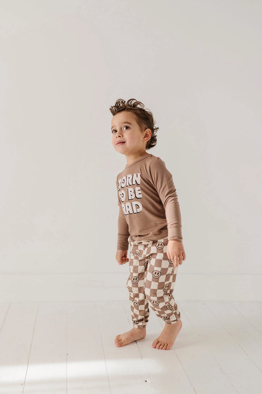 Smiley bamboo joggers-Baby Sprouts