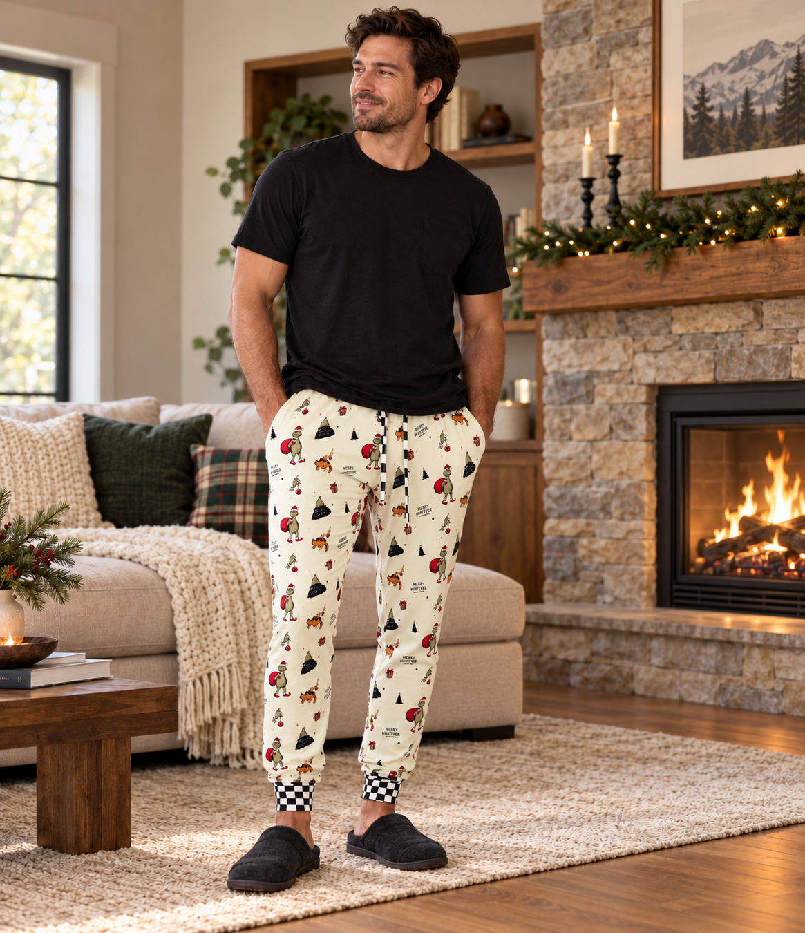 Merry Mischief-Men’s Bamboo Joggers RTS