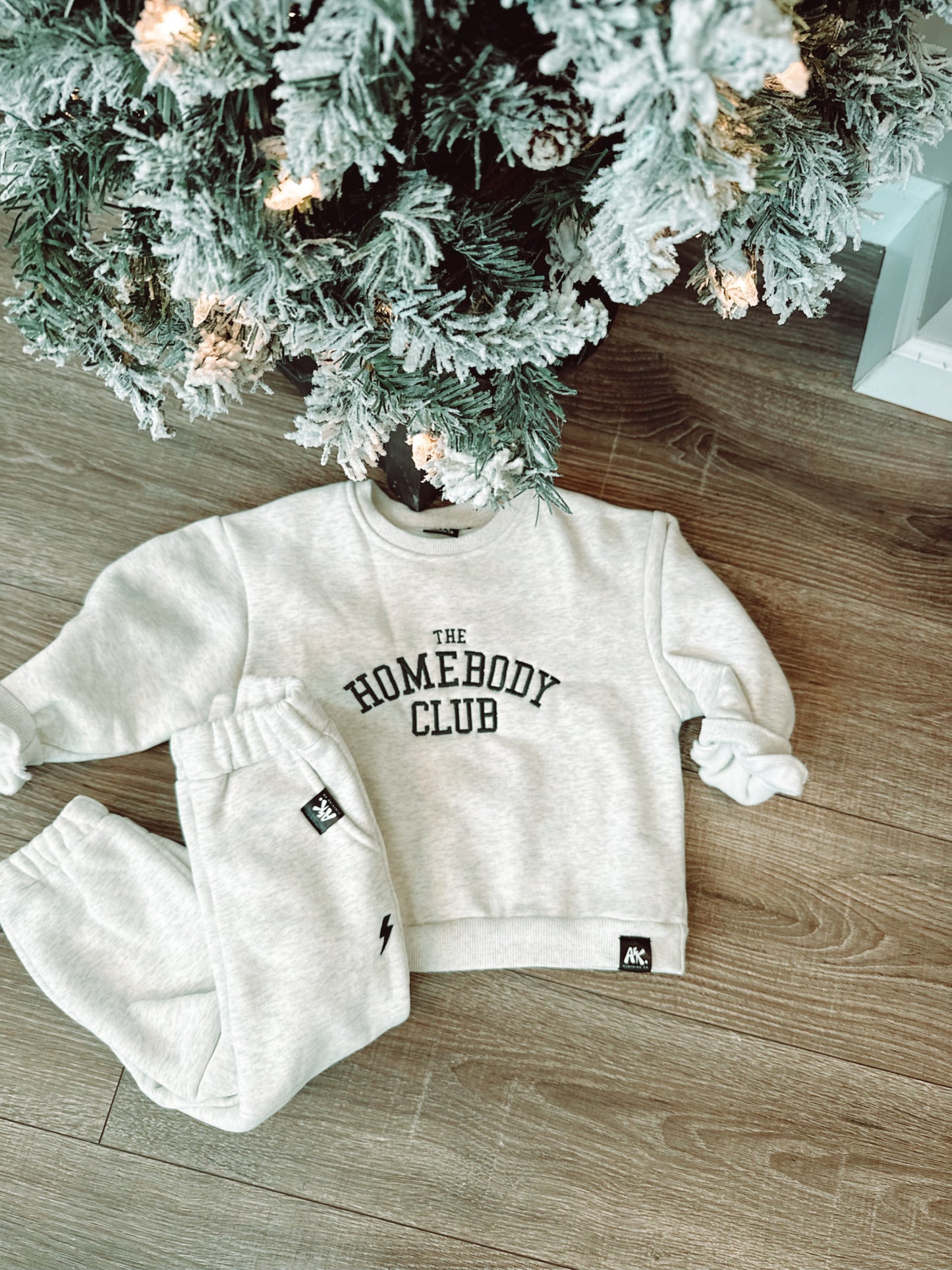 Homebody Sweat Suit-Ash gray