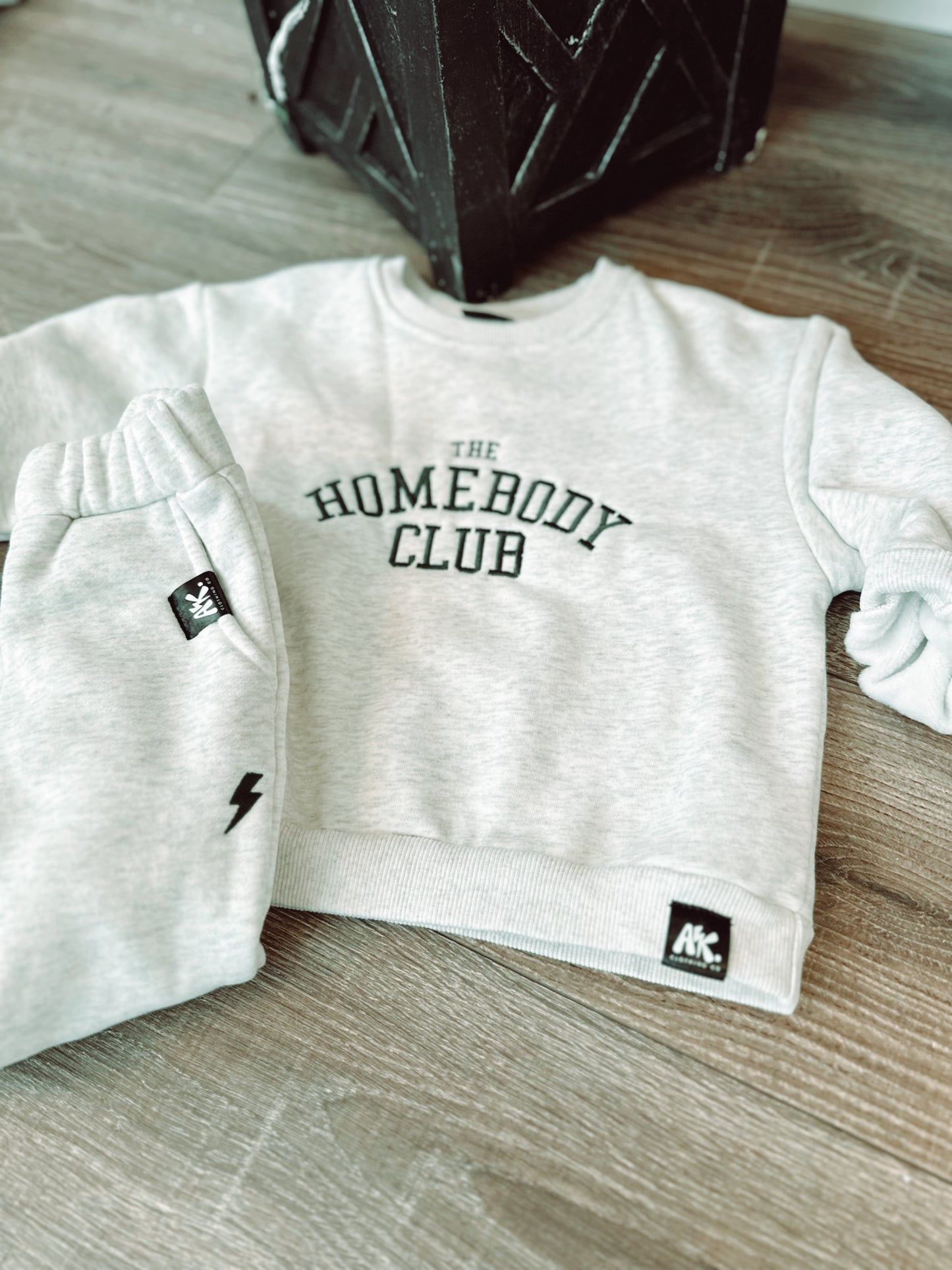 Homebody Sweat Suit-Ash gray